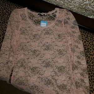 Pink Lace Blouse